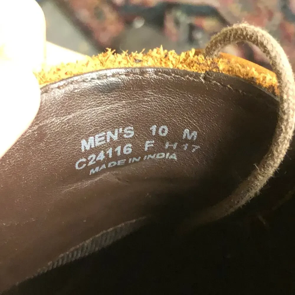 VERY GOOD Cole Haan Benton Brown Leather Brogued Wingtip Derby Men's Size 10